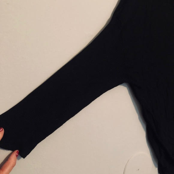 Lord & Taylor asymmetrical black sweater - Picture 4 of 6